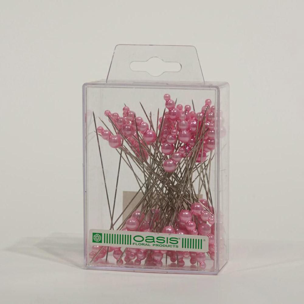 SPILLO 3-PERLINE D.0,8 CM CONF.PZ.72 ROSA