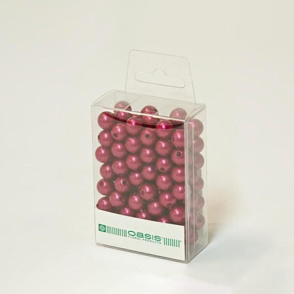 PERLINE ORNAMENTALI D.1CM CONF.PZ.120 ROSSO SCURO