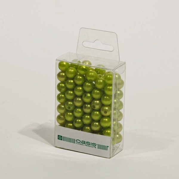 PERLINE ORNAMENTALI D.1CM CONF.PZ.120 VERDE CHIARO