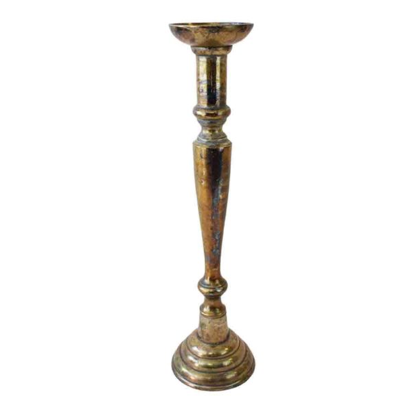 CANDELIERE ALLUM.RAW/GUNMETAL 20x20x75 CM CANDELIERE ALLUM.RAW/GUNMETAL 20x20x75 CM