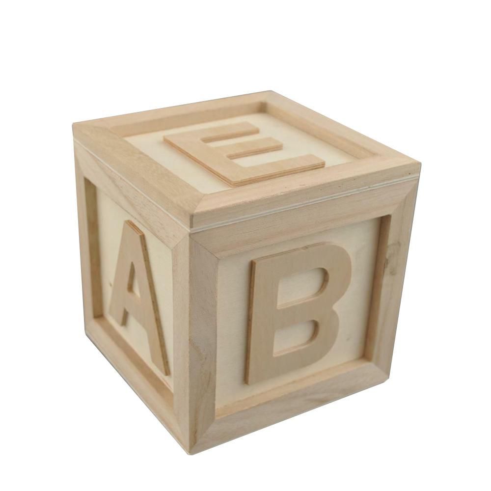 DADO LEGNO ABC 12X12X12CM NATURALE