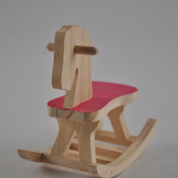 CAVALLO A DONDOLO LEGNO7X11 CM H.12 NAT./ROSA CAVALLO A DONDOLO LEGNO7X11 CM H.12 NAT./ROSA
