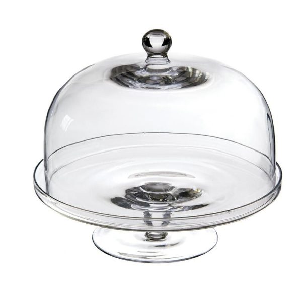 PORTATORTA VETRO C/TAPPO D.30 H26 CM AI. PORTATORTA VETRO C/TAPPO D.30 H26 CM AI.