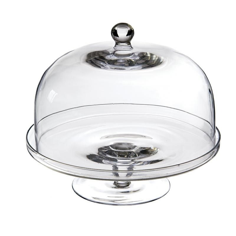 PORTATORTA VETRO C/TAPPO D.30 H26 CM AI. PORTATORTA VETRO C/TAPPO D.30 H26 CM AI.