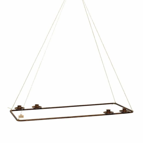 CANDELABRO FERRO RUGGINE 80X30 CM RUGGINE CANDELABRO FERRO RUGGINE 80X30 CM RUGGINE