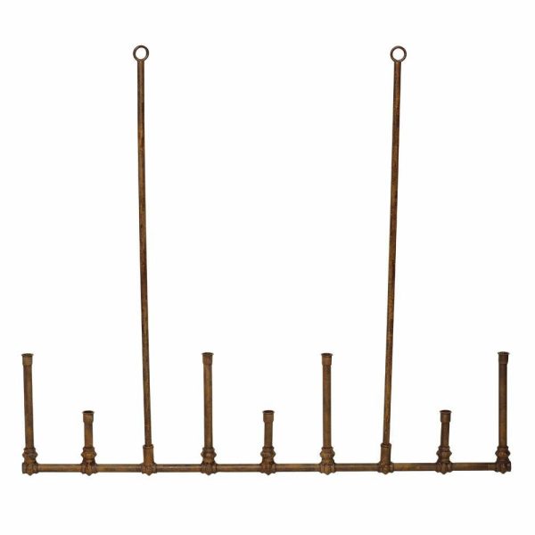 CANDELABRO FERRO 7 FUOCHI D/APPENDERE 120X102 CM RUGGINE CANDELABRO FERRO 7 FUOCHI D/APPENDERE 120X102 CM RUGGINE