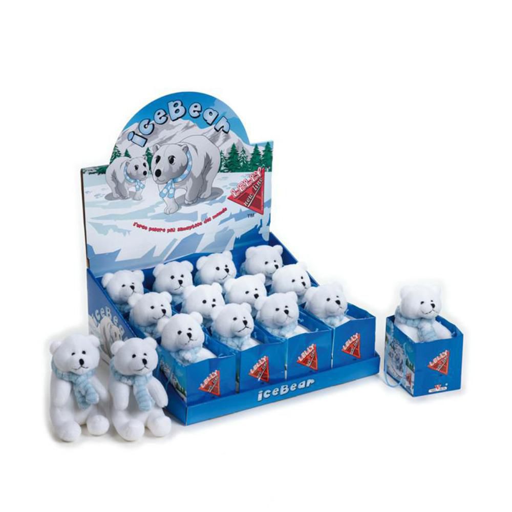 ORSO POLARE PELUCHE C/SCIARPA BIANCO