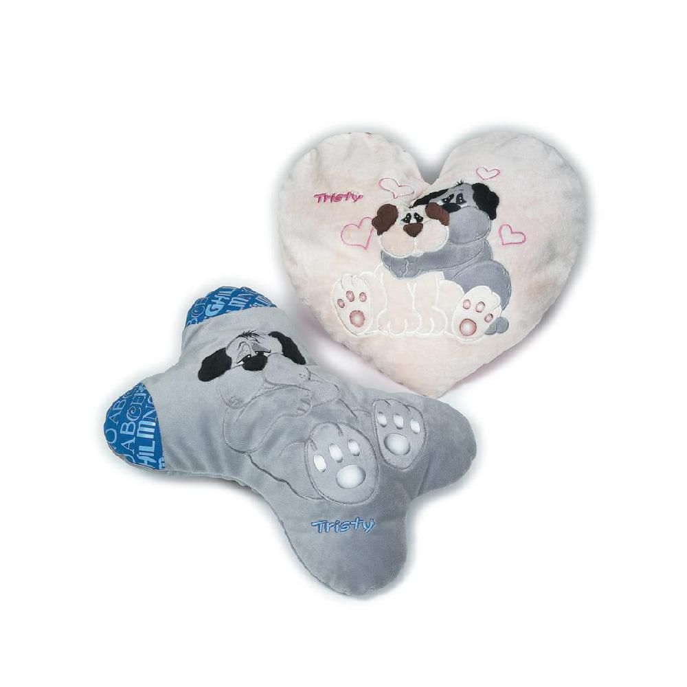 CUSCINO CUORE-OSSO PELUCHE TRISTY