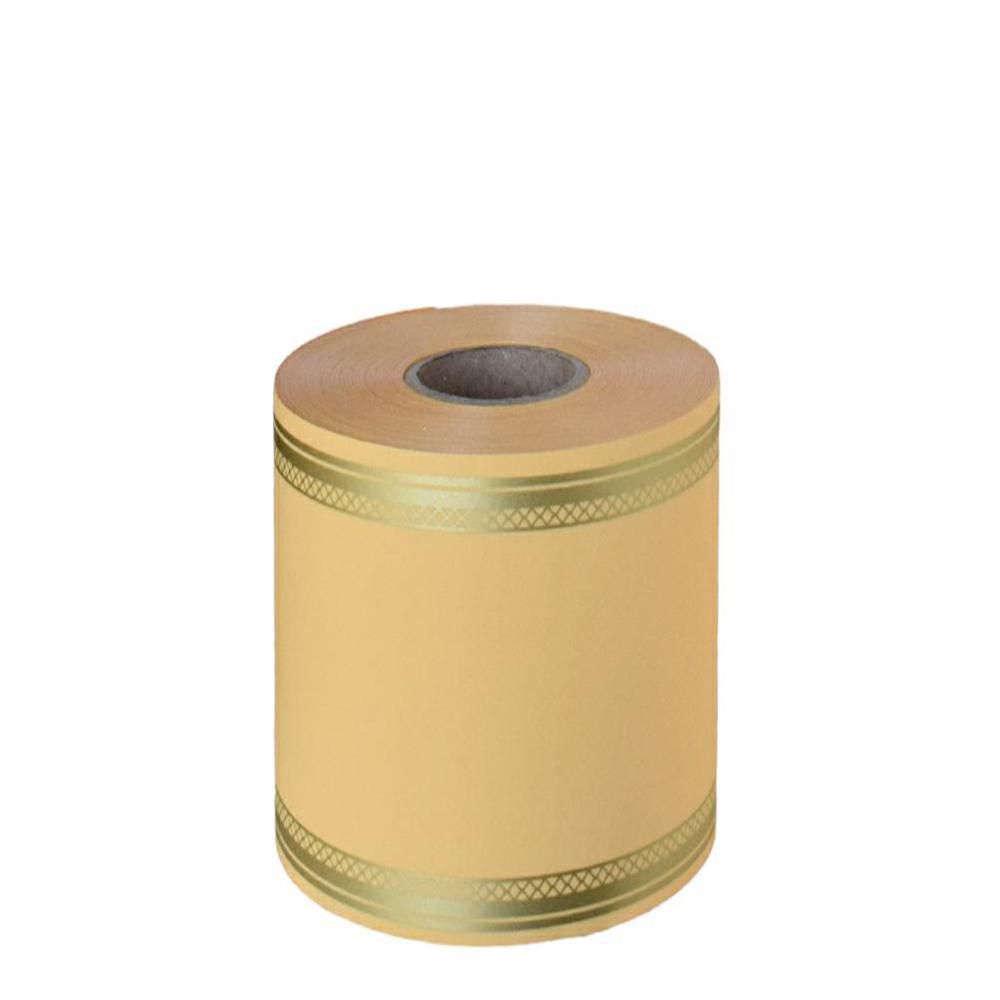 NASTRO CARTA FUNEBRE LAURO 120MM 50MT CREMA 3MC