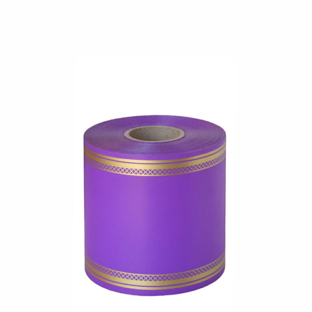 NASTRO CARTA FUNEBRE LAURO 100MM 50MT VIOLETTO 7MC