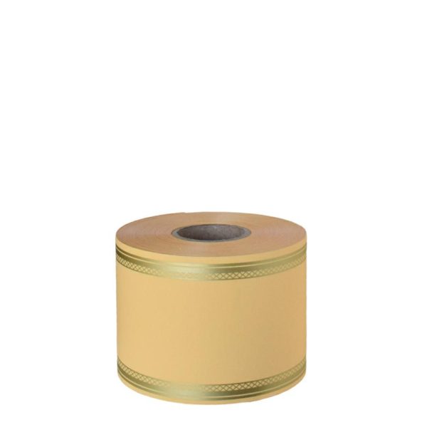 NASTRO CARTA FUNEBRE LAURO 75MM 50MT CREMA 3MC