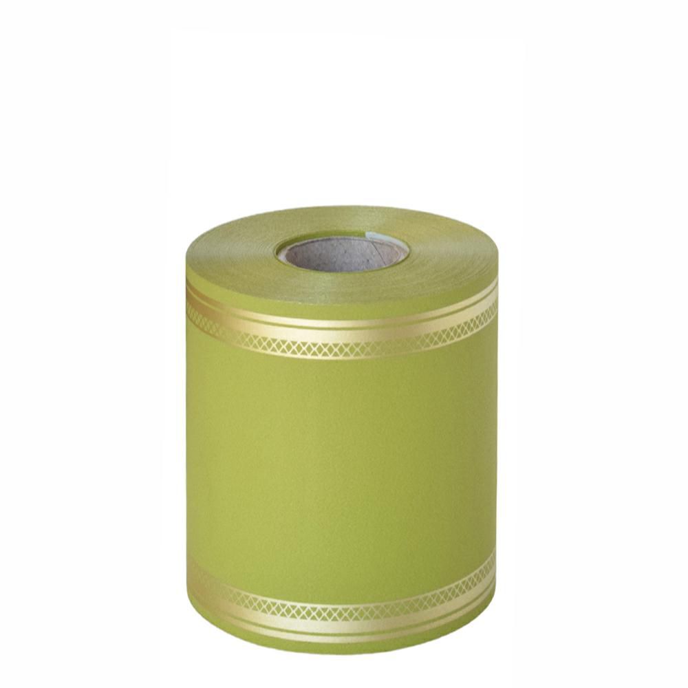NASTRO CARTA FUNEBRE LAURO 120MM 50MT VERDE SALVIA 12MC