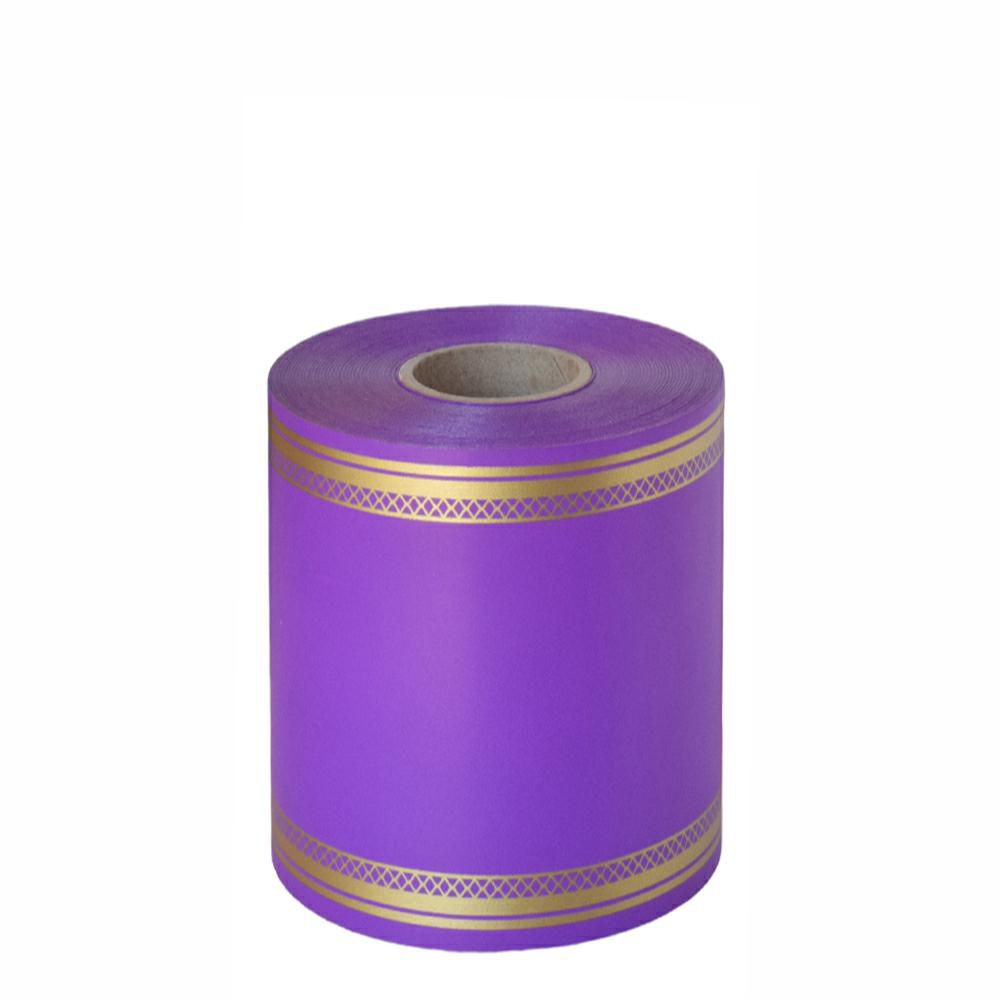 NASTRO CARTA FUNEBRE LAURO 120MM 50MT VIOLETTO 7MC