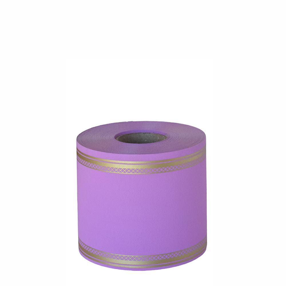 NASTRO CARTA FUNEBRE LAURO 75MM 50MT LILLA 15MC