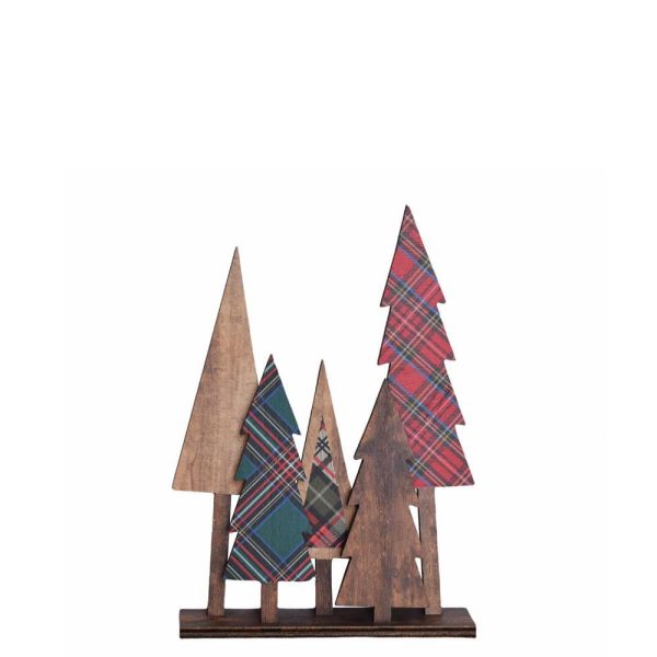 SET 5 ALBERI 3D LEGNO 20X29X5 CM -CHECKS- NATURALE/VERDE/ROSSO SET 5 ALBERI 3D LEGNO 20X29X5 CM -CHECKS- NATURALE/VERDE/ROSSO
