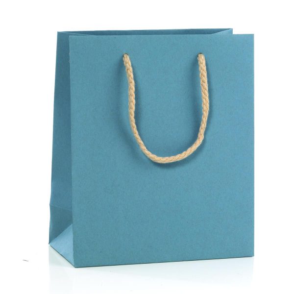 SHOPPERS CARTA MELANGE 16X19X8 CM CONF. PZ.12 AZZURRO SHOPPERS CARTA MELANGE 16X19X8 CM CONF. PZ.12 AZZURRO