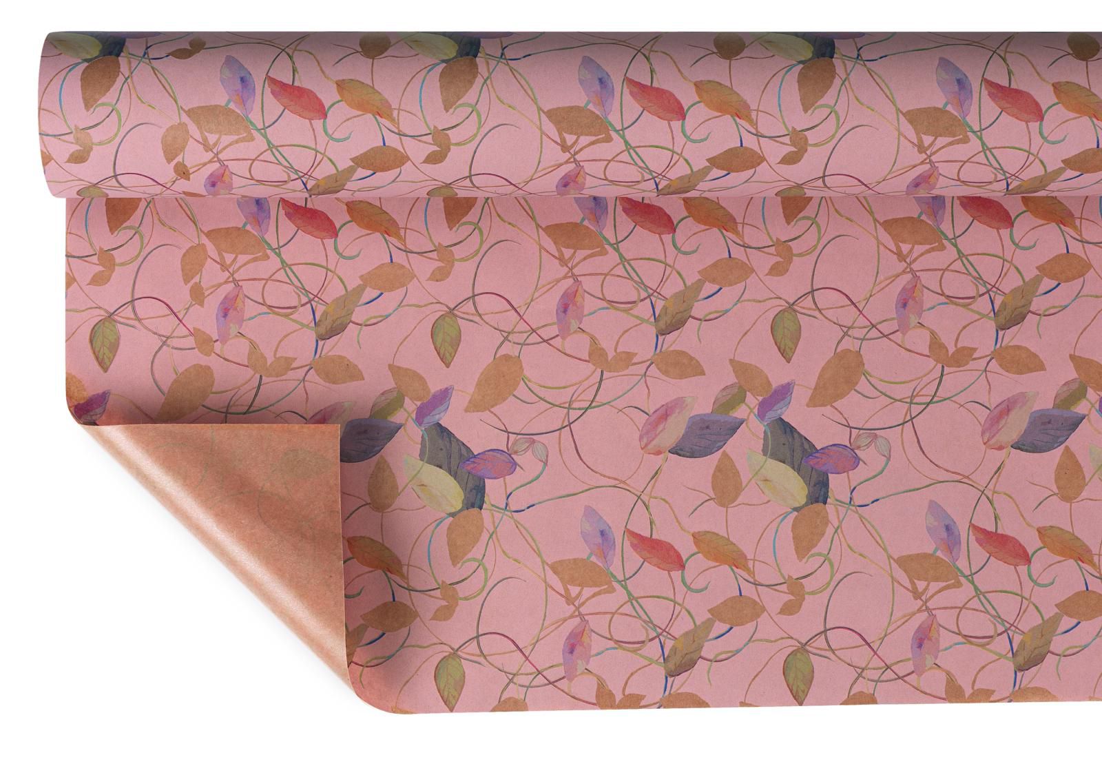 BOBINA CARTA POLITENATA-CAMELIA- CM 100X25 CM ROSA ANTICO