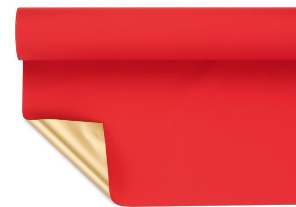 BOBINA PPL PERL F/P CM 100X25 MT 40MY ROSSO/ORO BOBINA PPL PERL F/P CM 100X25 MT 40MY ROSSO/ORO