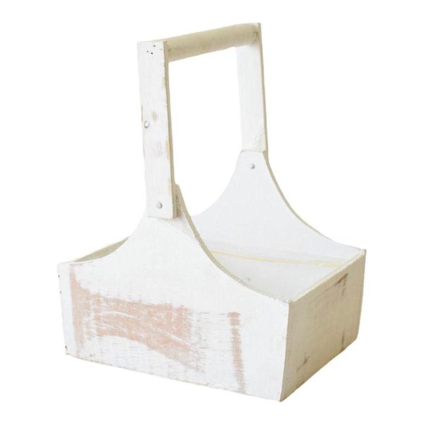 CESTO LEGNO C/M. 27,5X21,5X34 BIANCO WASHED CESTO LEGNO C/M. 27,5X21,5X34 BIANCO WASHED