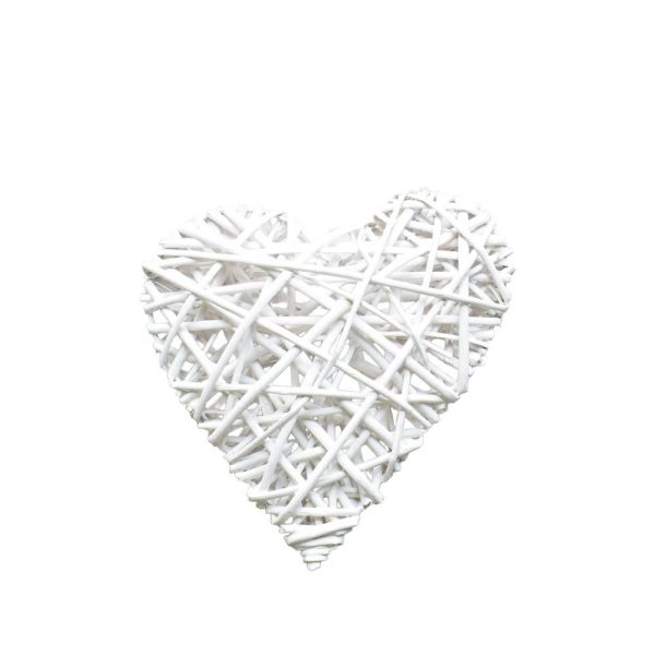 CUORE VIMINI 15 CM D/APPENDERE BIANCO CUORE VIMINI 15 CM D/APPENDERE BIANCO