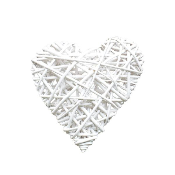 CUORE VIMINI 20 CM D/APPENDERE BIANCO CUORE VIMINI 20 CM D/APPENDERE BIANCO