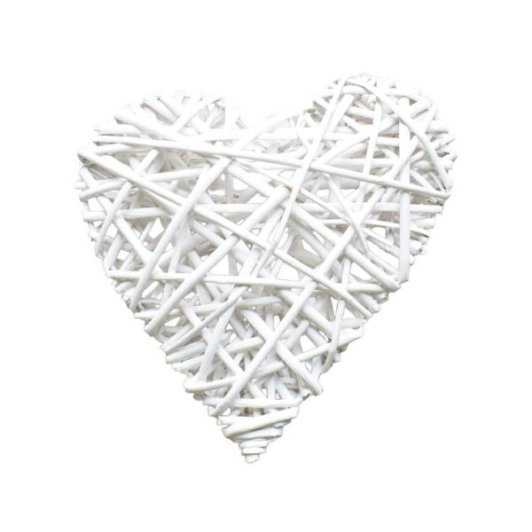 CUORE VIMINI 25 CM D/APPENDERE BIANCO CUORE VIMINI 25 CM D/APPENDERE BIANCO