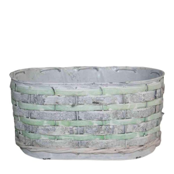 SET 3 CESTI OVALI 26X17,5X13 22X13,5X12,5 19X11,5X10 VERDE