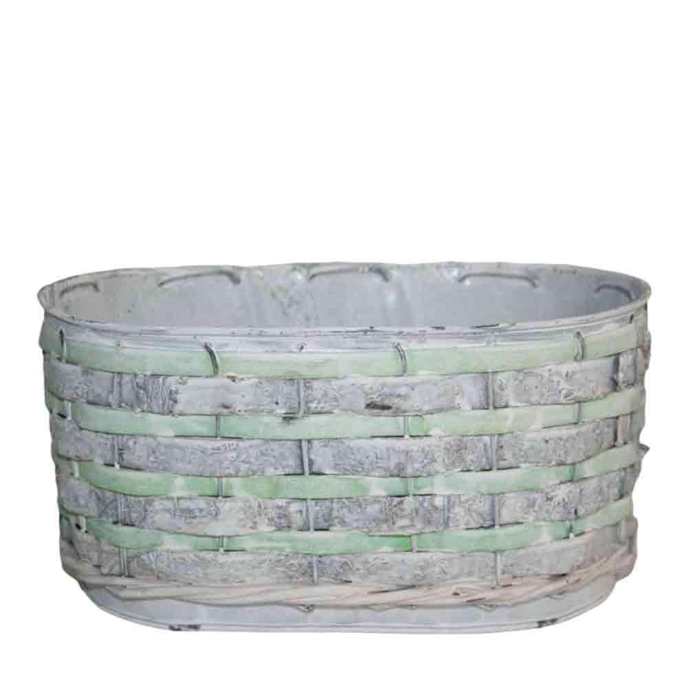 SET 3 CESTI OVALI 26X17,5X13 22X13,5X12,5 19X11,5X10 VERDE