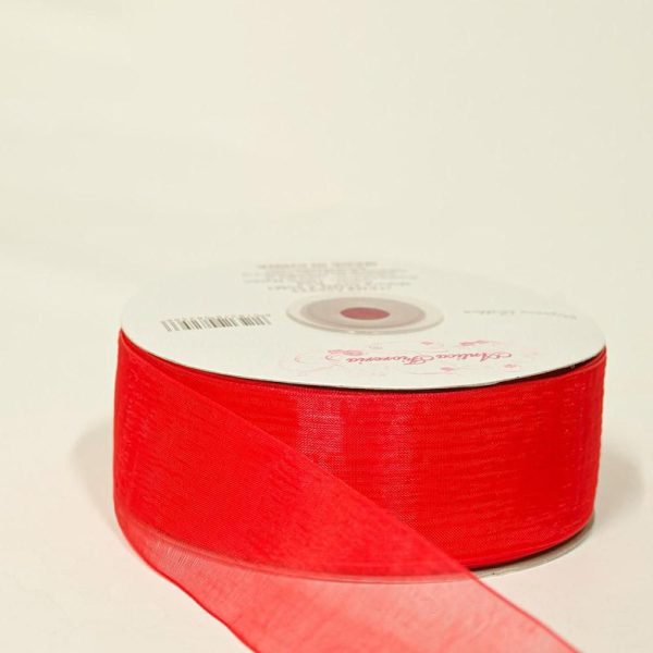 NASTRO ORGANZA 40MM 50MT ROSSO A. NASTRO ORGANZA 40MM 50MT ROSSO A.