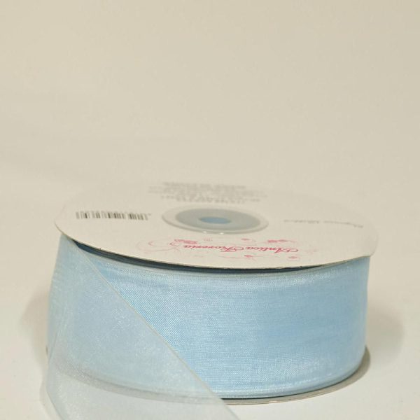 NASTRO ORGANZA 40MM 50MT CELESTE A.