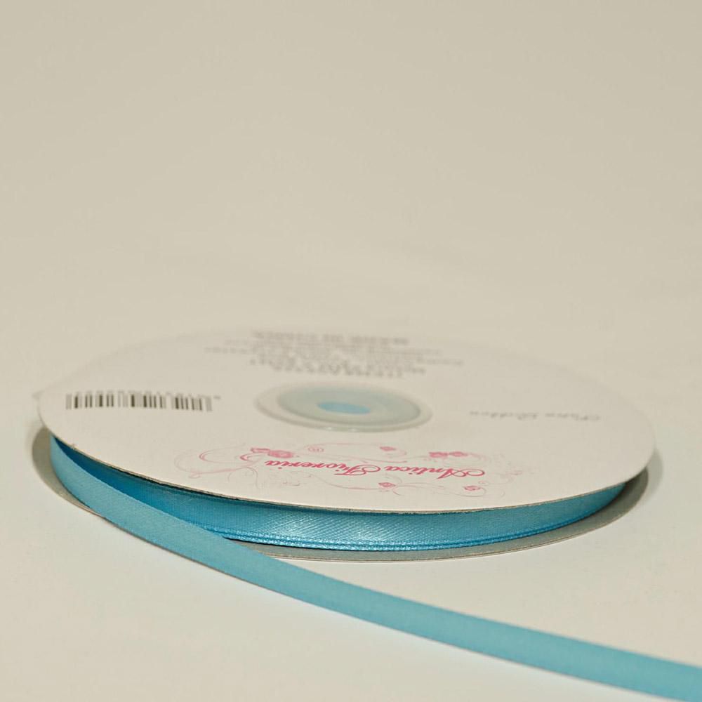 NASTRO DOPPIO RASO 6MM 50MT AZZURRO