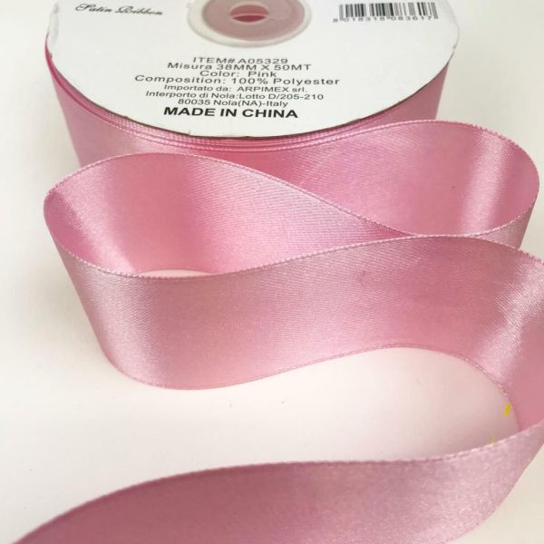 NASTRO DOPPIO RASO 38MM50MT ROSA NASTRO DOPPIO RASO 38MM50MT ROSA