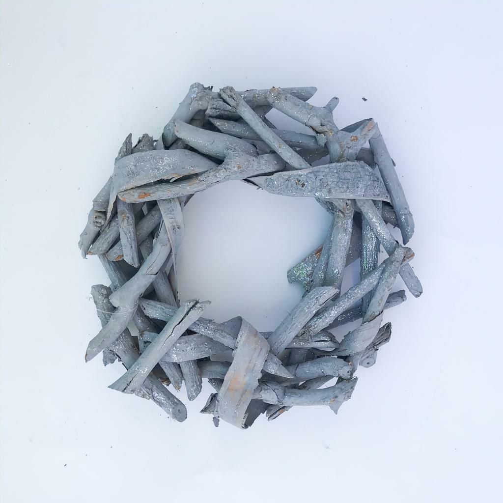 CORONCINA DECO NAT.GLITTER D.25