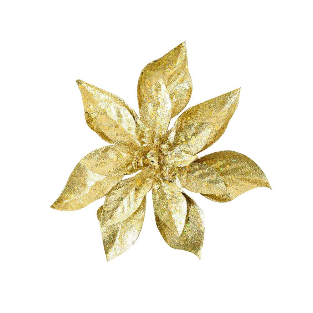 FIORE POINSETTIA CLIP ORO