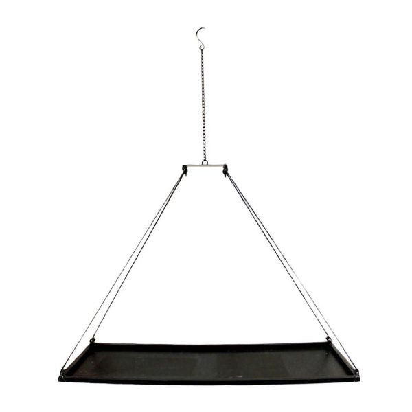 PIATTO METALLO RETTANGOLARE 60X22 CM PENDENTE NERO