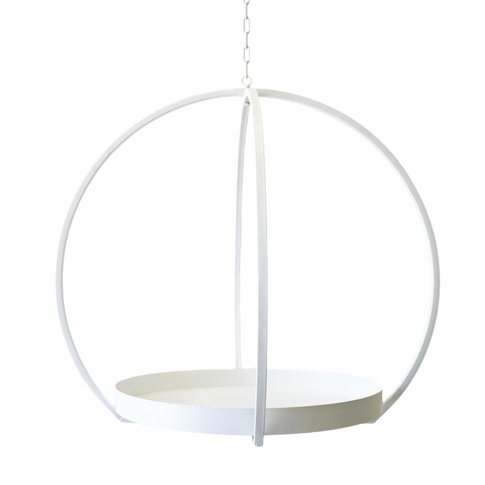 PIATTO METALLO TONDO D.66 CM PENDENTE BIANCO PIATTO METALLO TONDO D.66 CM PENDENTE BIANCO