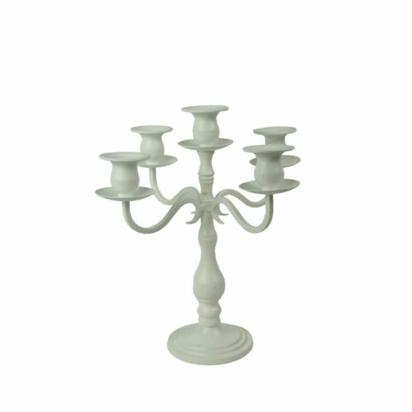CANDELABRO MET. 5 FUOCHI 29X11X30,5 CM BIANCO CANDELABRO MET. 5 FUOCHI 29X11X30,5 CM BIANCO