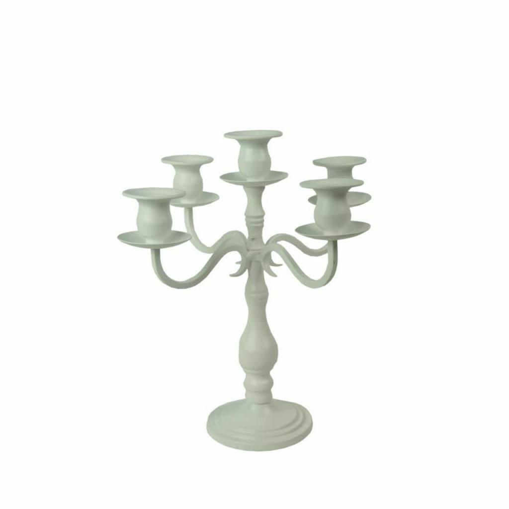 CANDELABRO MET. 5 FUOCHI 29X11X30,5 CM BIANCO CANDELABRO MET. 5 FUOCHI 29X11X30,5 CM BIANCO