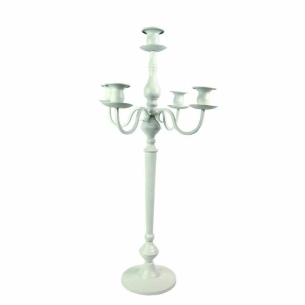 CANDELABRO METALLO 5 FUOCHI 33X33X65,5 CM BIANCO CANDELABRO METALLO 5 FUOCHI 33X33X65,5 CM BIANCO