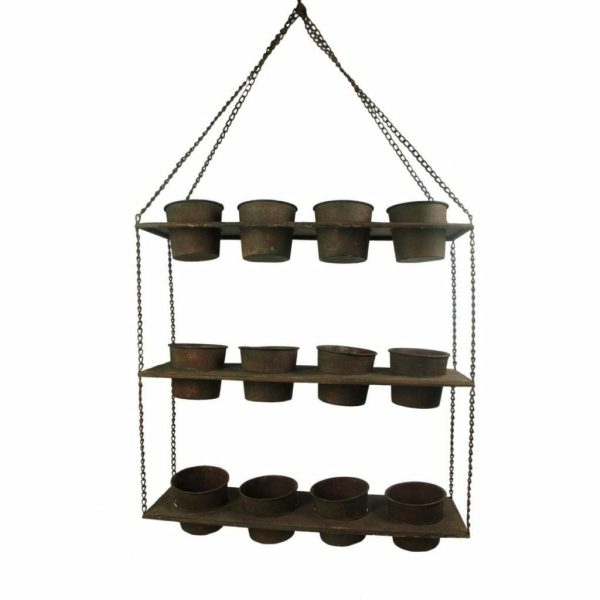 PORTAPIANTE METALLO 12 VASI 54X16X100 CM D/APP. RUGGINE PORTAPIANTE METALLO 12 VASI 54X16X100 CM D/APP. RUGGINE