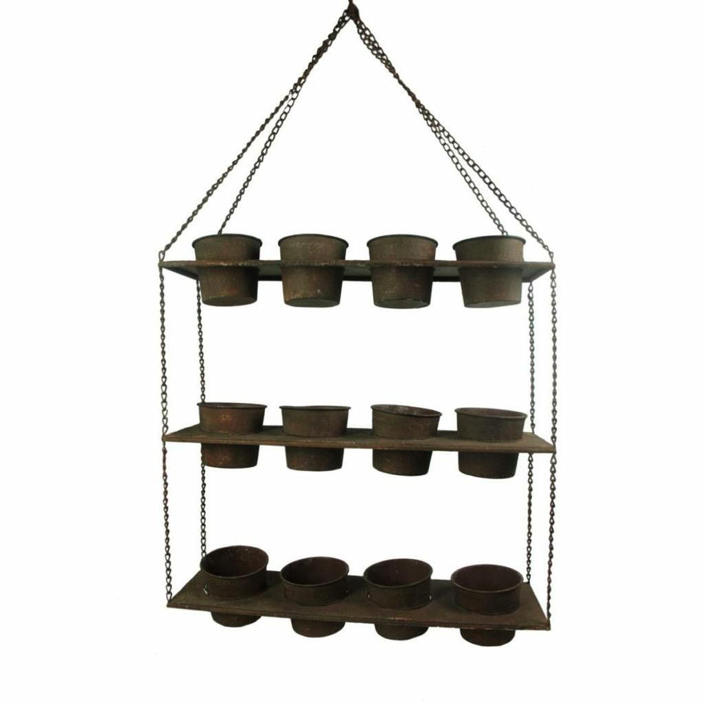 PORTAPIANTE METALLO 12 VASI 54X16X100 CM D/APP. RUGGINE PORTAPIANTE METALLO 12 VASI 54X16X100 CM D/APP. RUGGINE