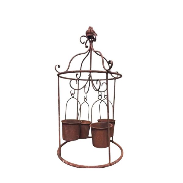 GABBIA PORTAPIANTE METALLO 54 CM X4 VASI GABBIA PORTAPIANTE METALLO 54 CM X4 VASI