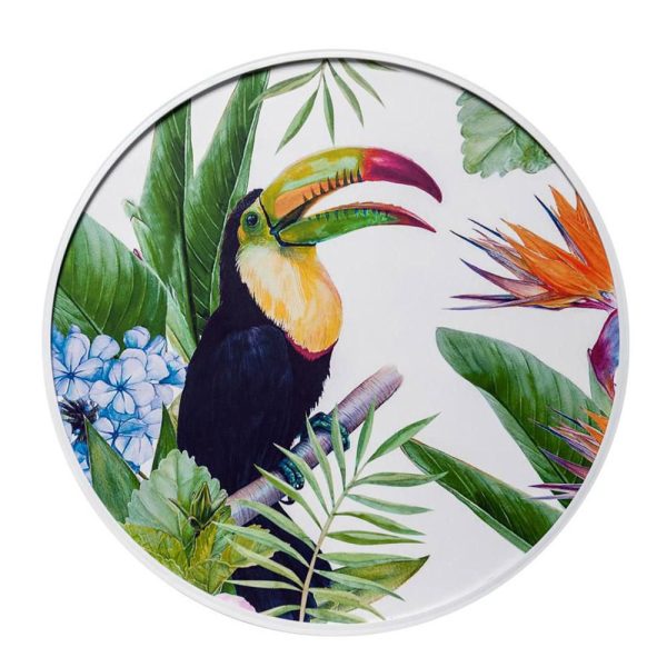 QUADRO AD OLIO DEC.TUCANO TONDO D.80 A. QUADRO AD OLIO DEC.TUCANO TONDO D.80 A.