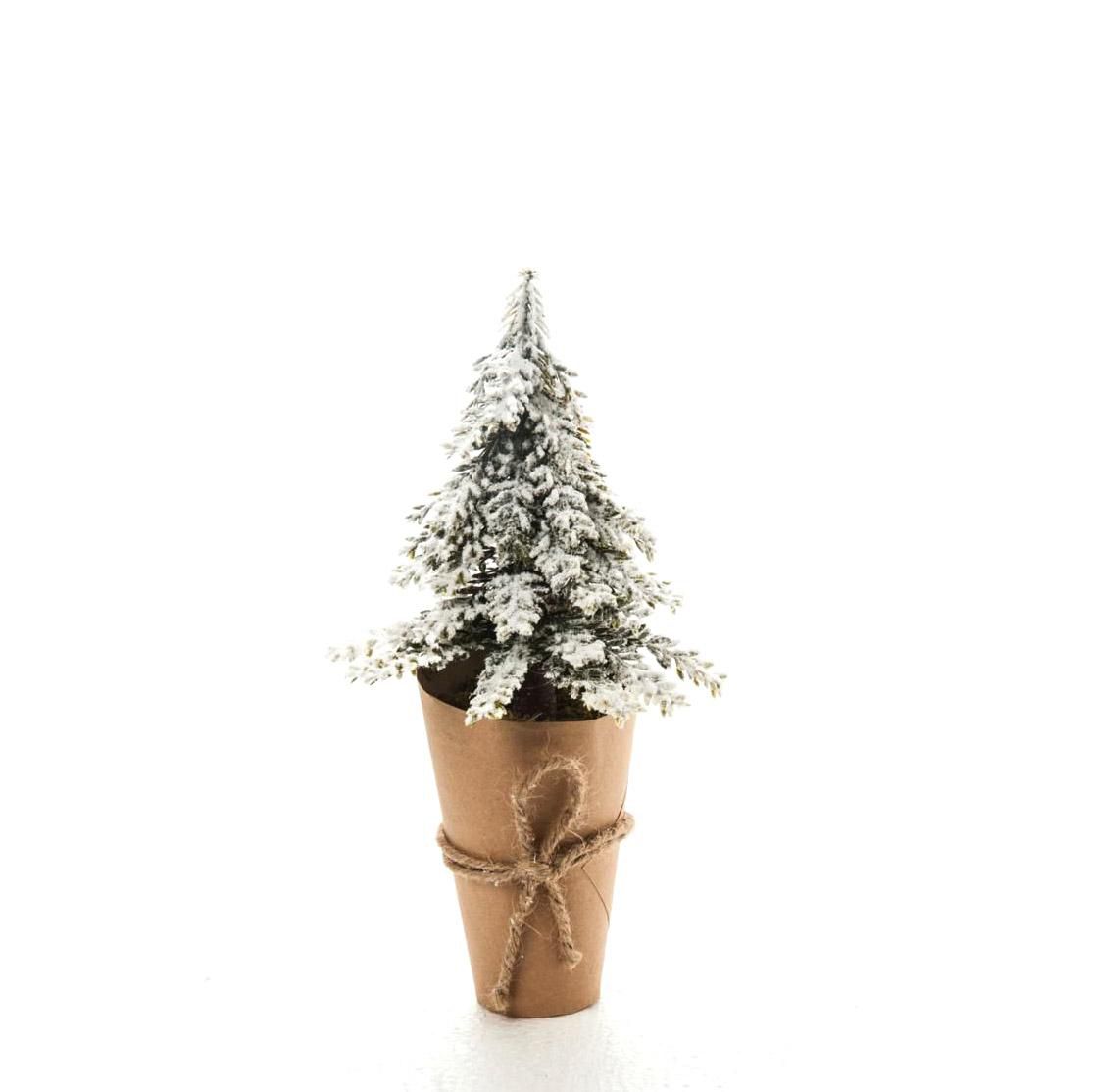 ALBERO NATALE C/VASO H.27 CM INNEVATO ALBERO NATALE C/VASO H.27 CM INNEVATO