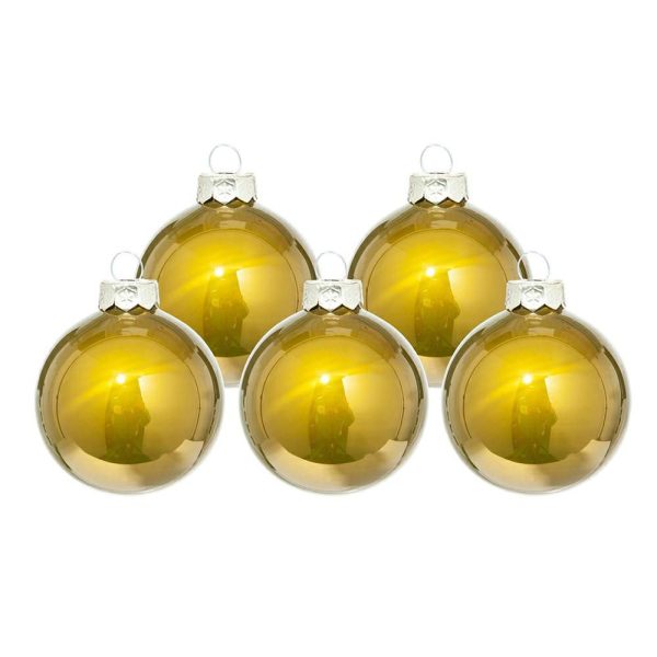 SET 16 SFERE VETRO MM.80 OLIVA