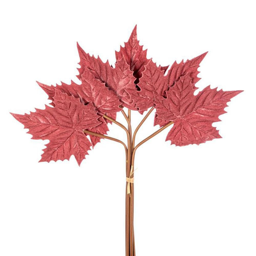 ACERO BUSH 6 FOGLIE VELLUTO CM.68 MALVA