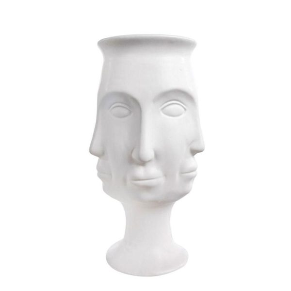 TESTA VASO CERAMICA 16X14,5 CM H.28,5 CM BIANCO TESTA VASO CERAMICA 16X14,5 CM H.28,5 CM BIANCO