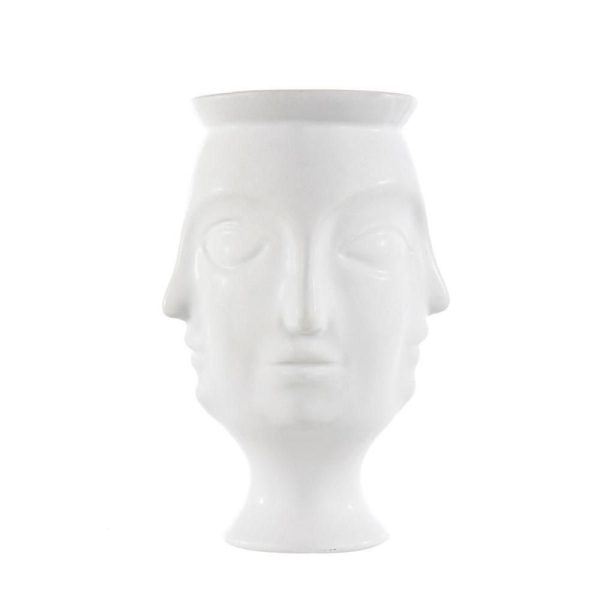 TESTA VASO CERAMICA 10X10 CM H.16 CM BIANCO TESTA VASO CERAMICA 10X10 CM H.16 CM BIANCO