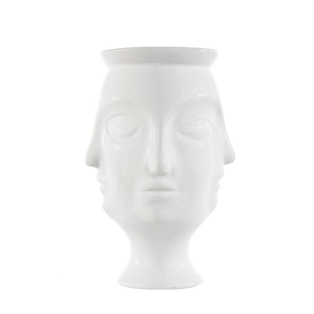 TESTA VASO CERAMICA 10X10 CM H.16 CM BIANCO TESTA VASO CERAMICA 10X10 CM H.16 CM BIANCO