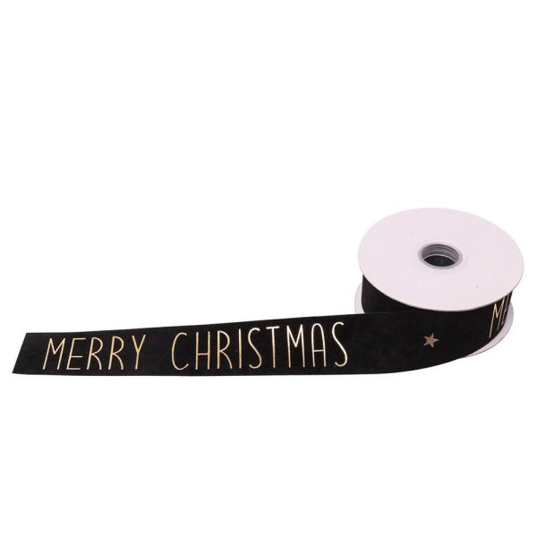 NASTRO 15MM 10MT MERRY CHRISTMAS NERO/ORO NASTRO 15MM 10MT MERRY CHRISTMAS NERO/ORO